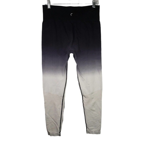 Zyia Active Black White Ombre 7/8 Leggings Womens Large High Rise - Picture 2 of 7